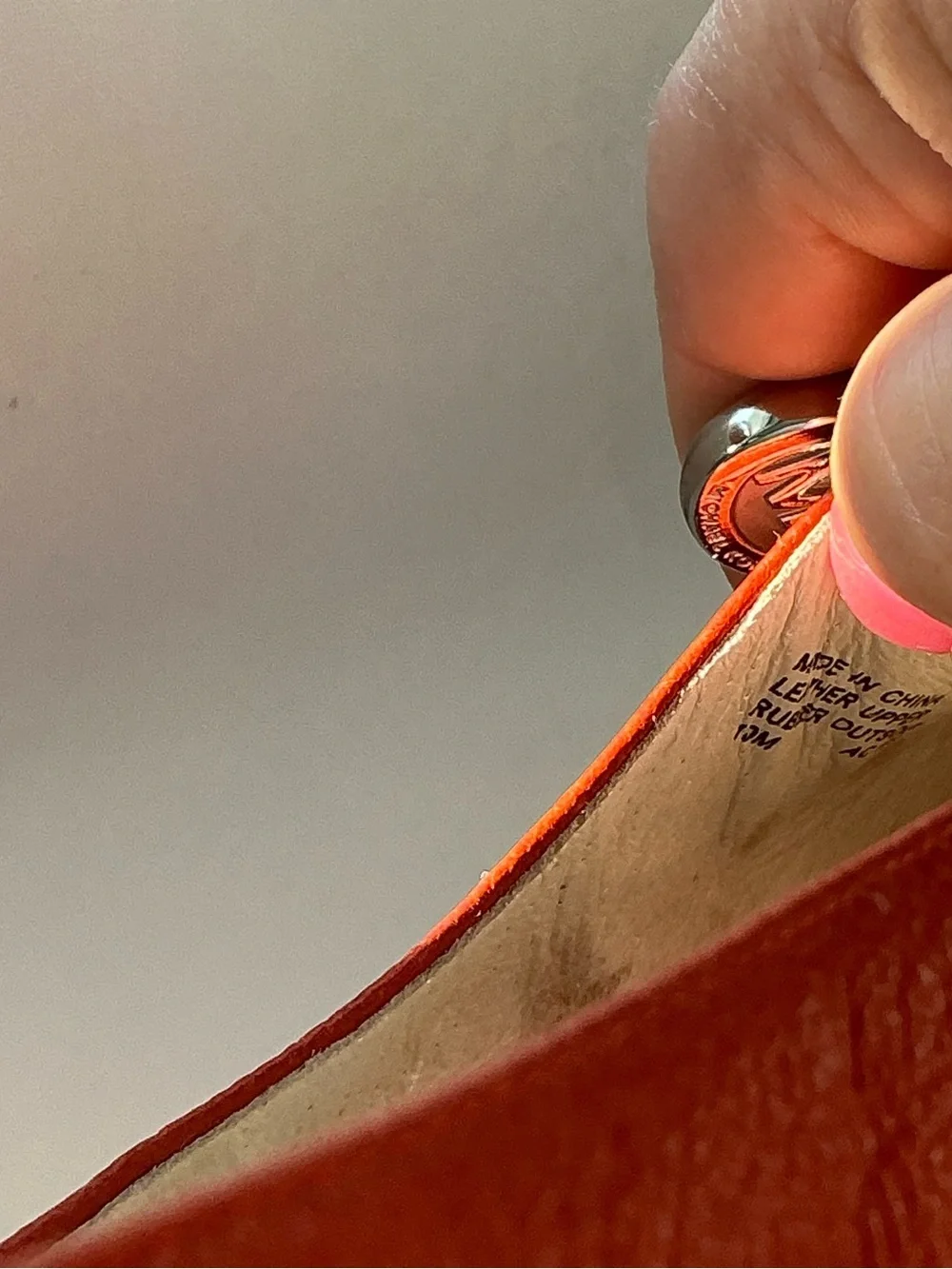 Michael Kors Red Leather Ballet Flats Logo Pendant Hamilton padlock shoes